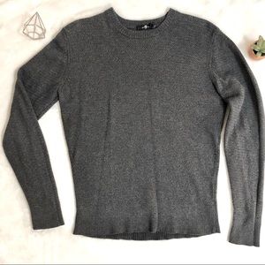 7 Seven for all mankind grey cotton blend sweater